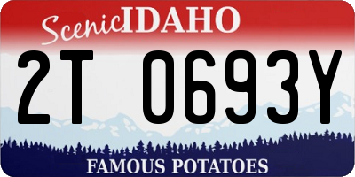 ID license plate 2T0693Y