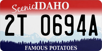 ID license plate 2T0694A