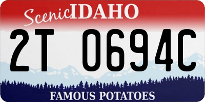 ID license plate 2T0694C