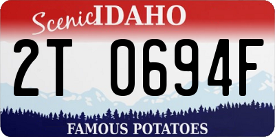 ID license plate 2T0694F