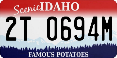 ID license plate 2T0694M