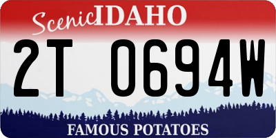 ID license plate 2T0694W