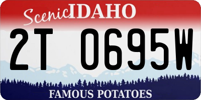 ID license plate 2T0695W