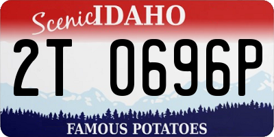 ID license plate 2T0696P