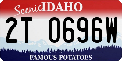 ID license plate 2T0696W
