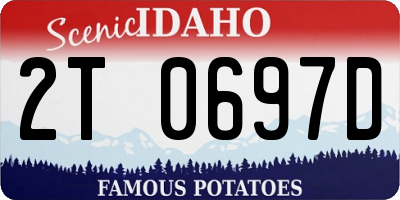 ID license plate 2T0697D