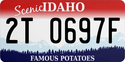 ID license plate 2T0697F