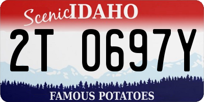 ID license plate 2T0697Y