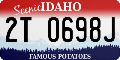 ID license plate 2T0698J