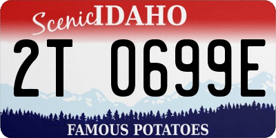 ID license plate 2T0699E