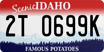ID license plate 2T0699K