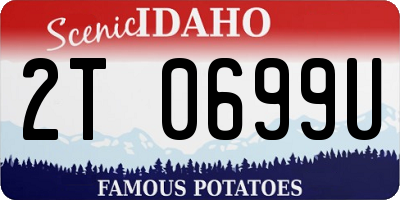 ID license plate 2T0699U