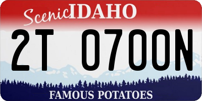 ID license plate 2T0700N