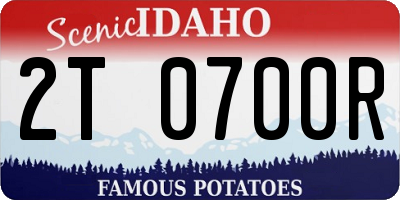 ID license plate 2T0700R