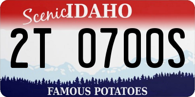 ID license plate 2T0700S