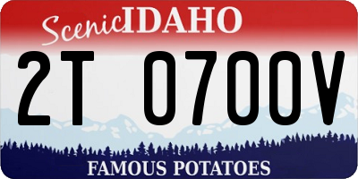 ID license plate 2T0700V