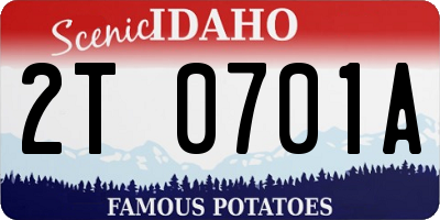 ID license plate 2T0701A