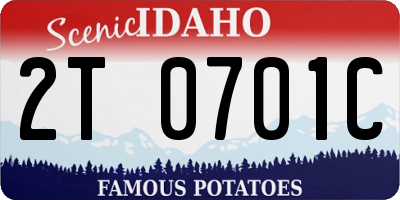 ID license plate 2T0701C