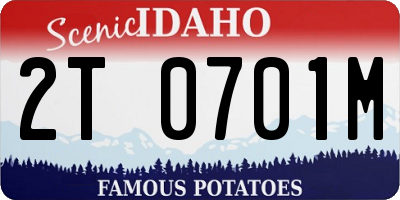 ID license plate 2T0701M