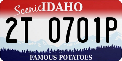 ID license plate 2T0701P