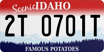 ID license plate 2T0701T