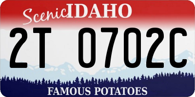 ID license plate 2T0702C
