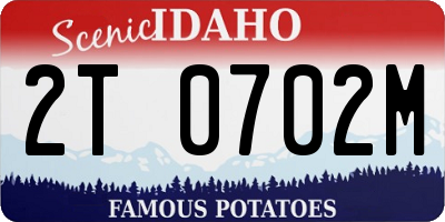 ID license plate 2T0702M