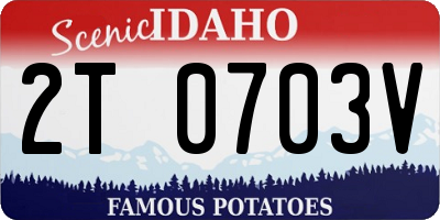 ID license plate 2T0703V