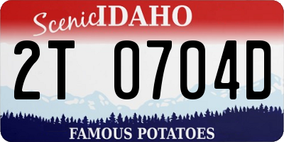 ID license plate 2T0704D