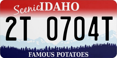 ID license plate 2T0704T