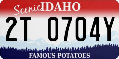ID license plate 2T0704Y