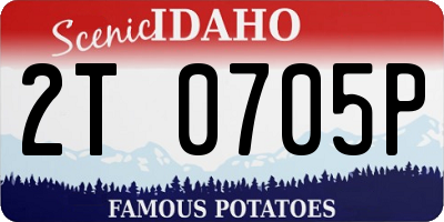 ID license plate 2T0705P