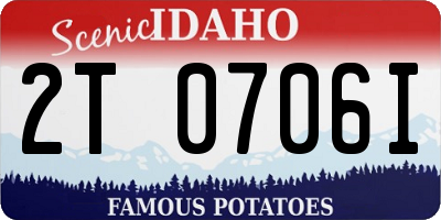 ID license plate 2T0706I