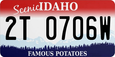 ID license plate 2T0706W