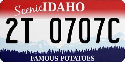 ID license plate 2T0707C