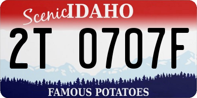 ID license plate 2T0707F