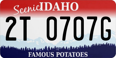 ID license plate 2T0707G