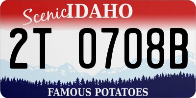 ID license plate 2T0708B