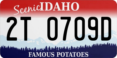 ID license plate 2T0709D