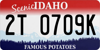 ID license plate 2T0709K