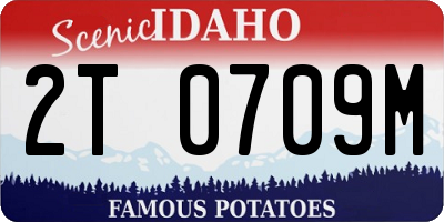 ID license plate 2T0709M