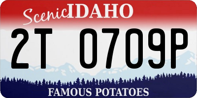 ID license plate 2T0709P