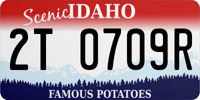 ID license plate 2T0709R