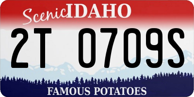 ID license plate 2T0709S