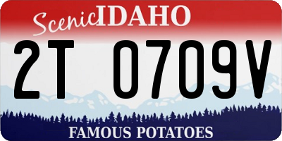 ID license plate 2T0709V