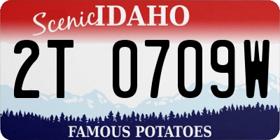 ID license plate 2T0709W
