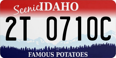 ID license plate 2T0710C