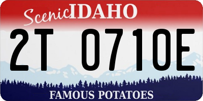 ID license plate 2T0710E