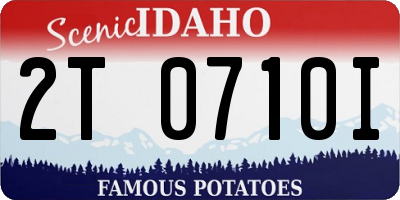 ID license plate 2T0710I