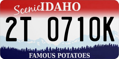 ID license plate 2T0710K